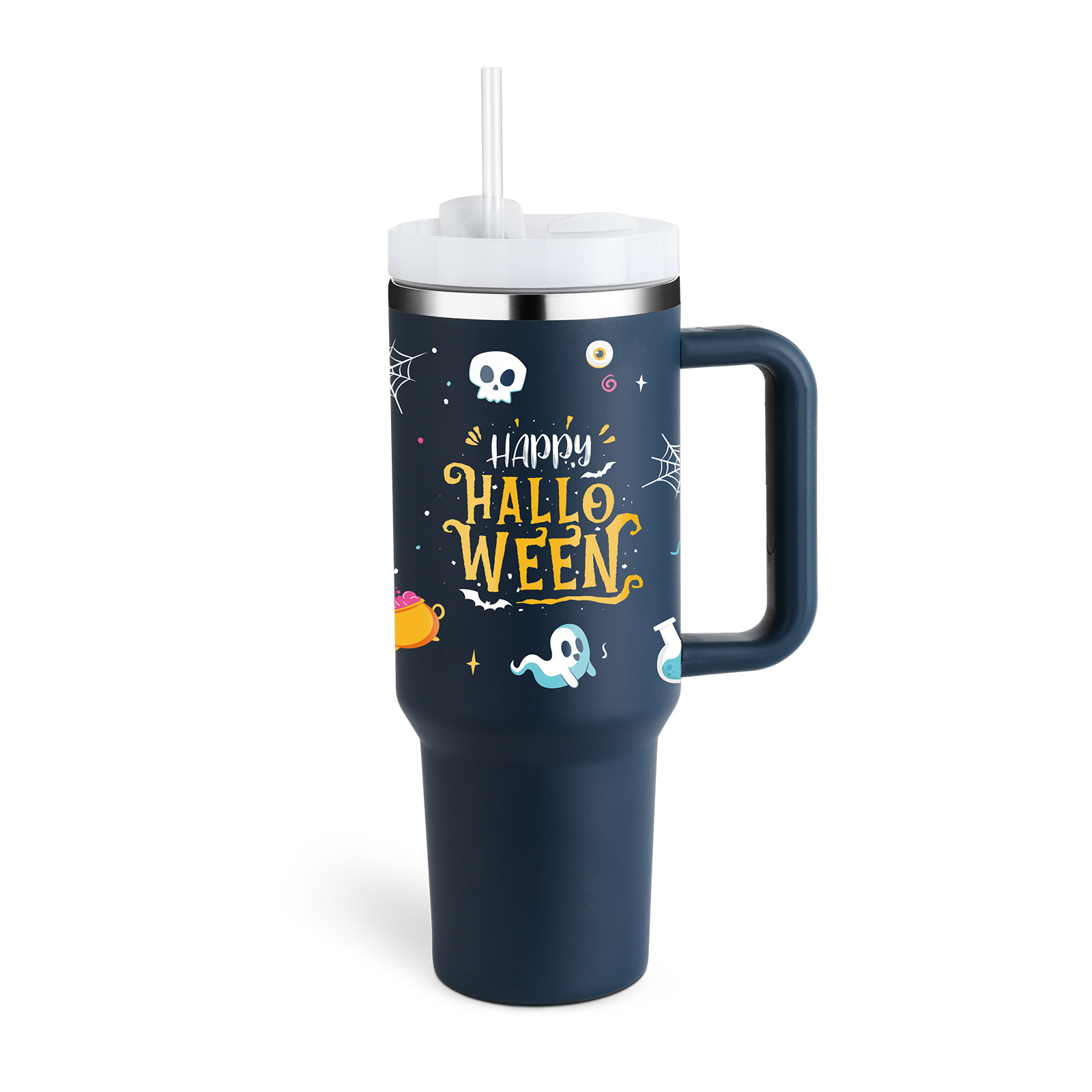 40 Oz Tumbler With Handle Straw Insulated, Stainless Steel Spill Proof Vacuum Coffee Cup Tumbler With Lid Tapered Mug Gifts For Valentine Lover Suitable For Car Gym Office Travel - Image 5