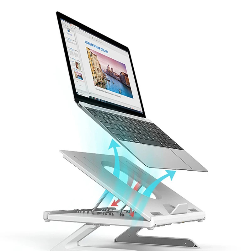 New Laptop Stand Multifunctional Folding Lift Portable Laptop Stand Monitor Increase Rack Aluminum Alloy Base - Image 8